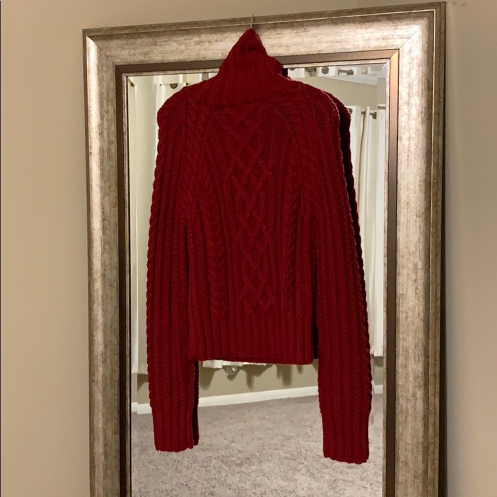 Express Red Knit Sweater (size large)